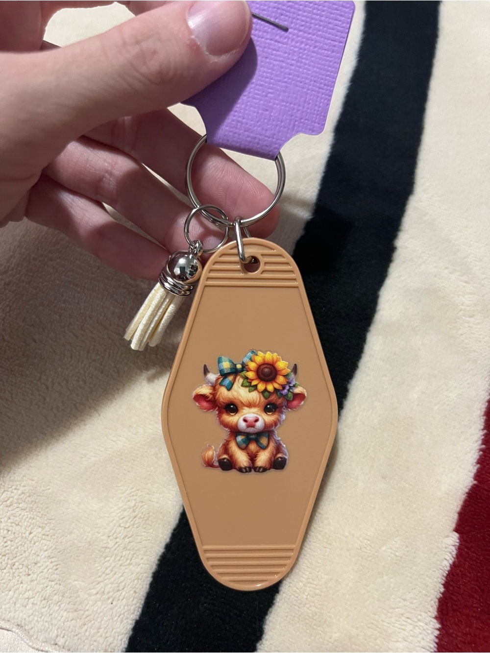 Highland Cow Keychain 🌻